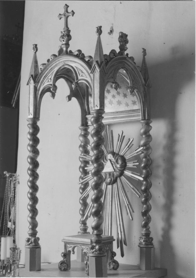 trono per esposizione eucaristica - bottega sarda (sec. XX)
