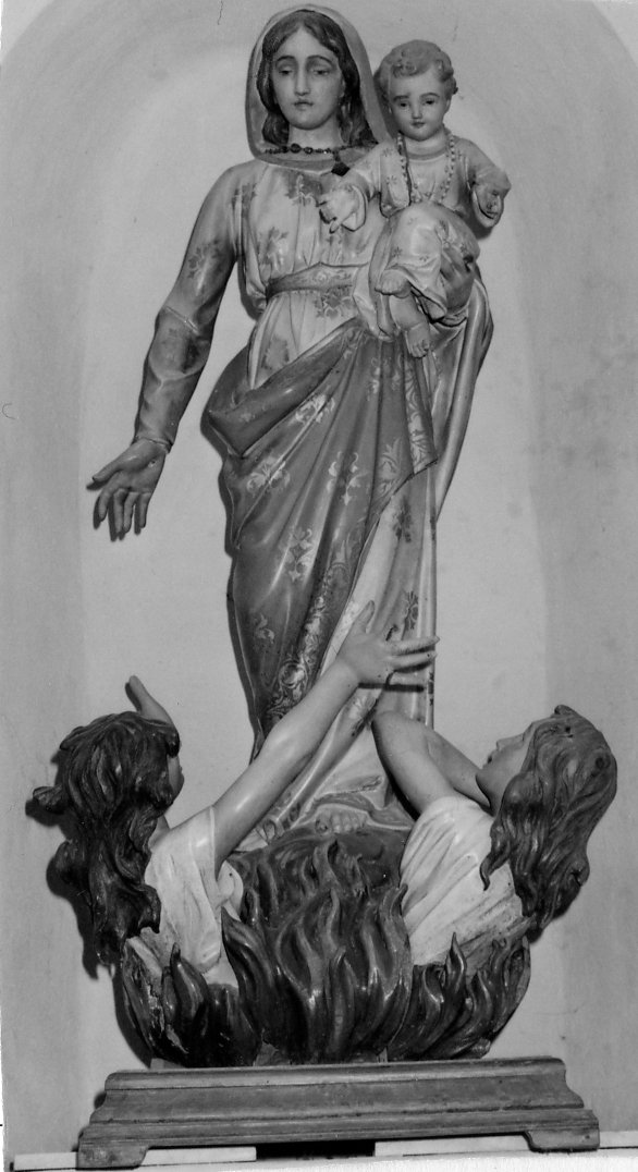 Madonna del Suffragio, Madonna che intercede per le anime del purgatorio (statua) - bottega sarda (sec. XX)