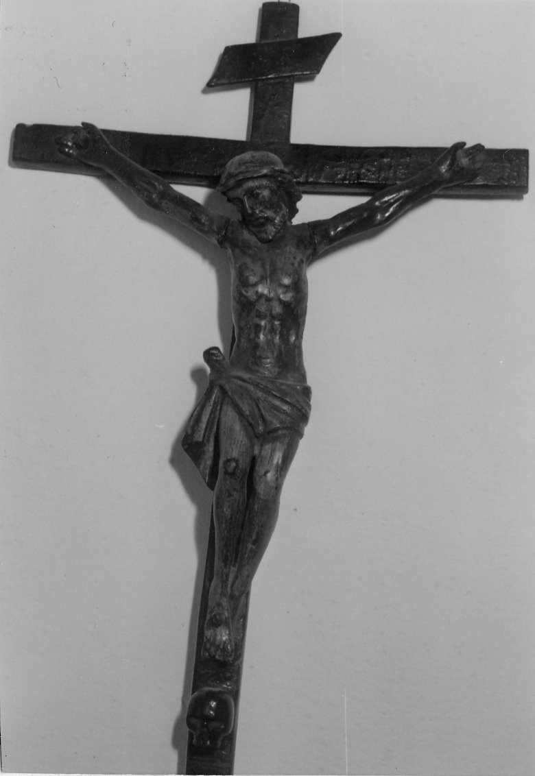 Cristo crocifisso (croce processionale) - bottega sarda (sec. XVII)