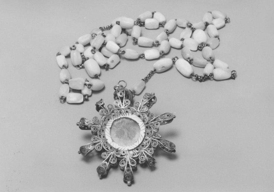 corona del rosario - bottega sarda (fine/inizio secc. XIX/ XX)