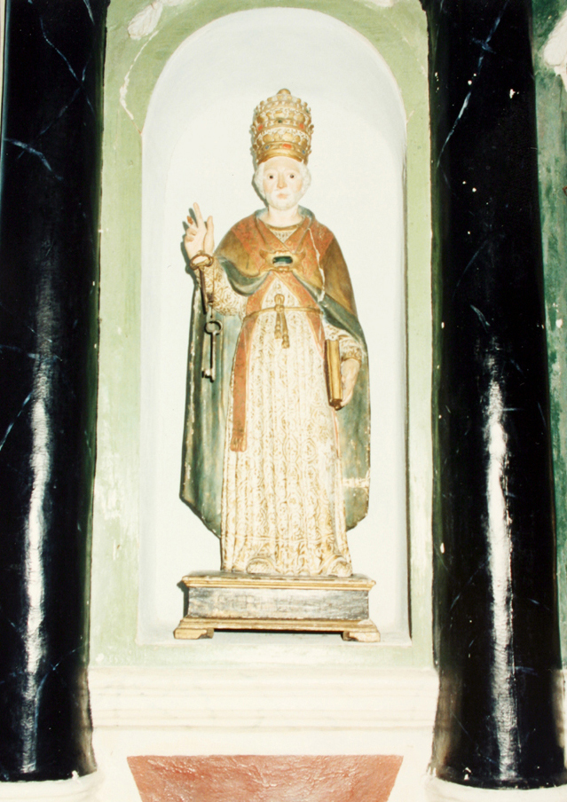 San Pietro come primo vescovo di Roma (statua) - bottega sarda (seconda metà sec. XVII)