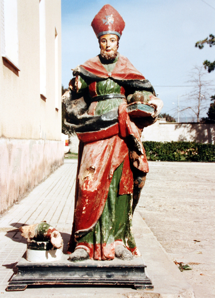 San Nicola di Bari (statua) - bottega sarda (seconda metà sec. XVIII)