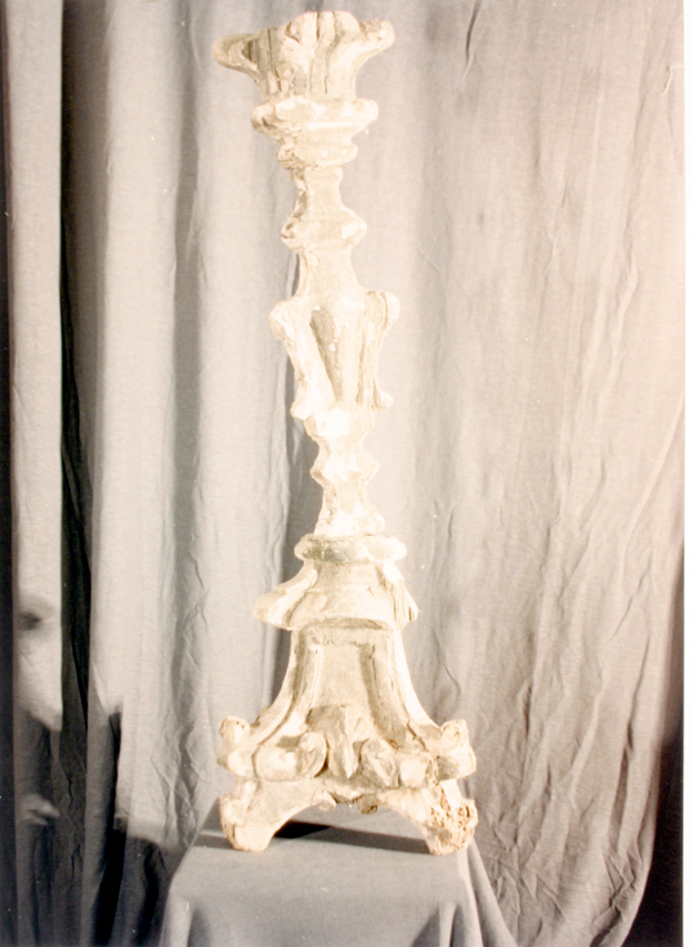 candelabro, serie - bottega sarda (seconda metà sec. XVIII)