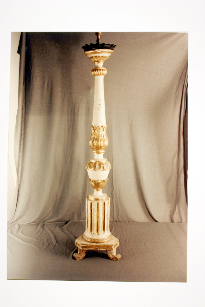 candelabro, serie - bottega sarda (seconda metà sec. XIX)