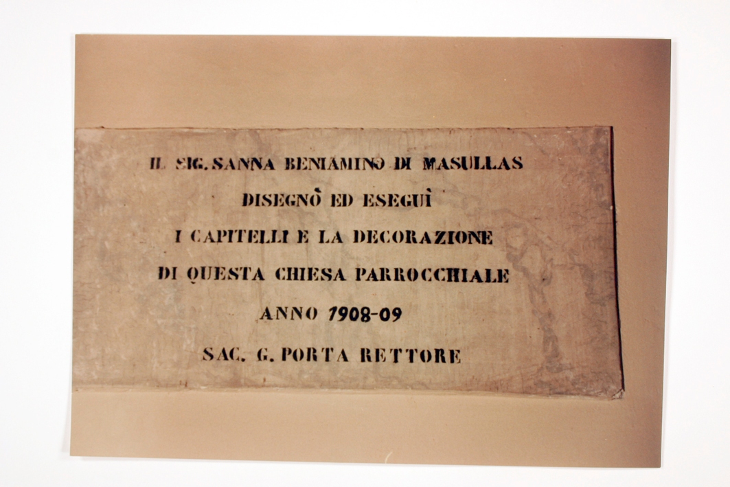 lapide commemorativa - bottega sarda (sec. XX)