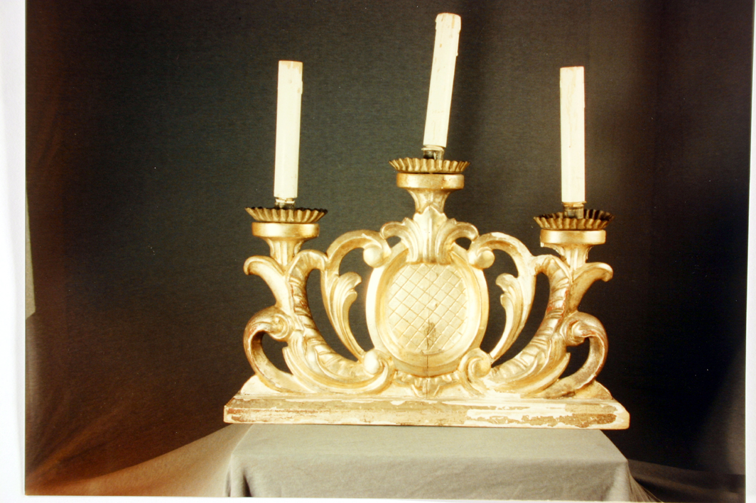 candelabro, serie - bottega sarda (seconda metà sec. XIX)