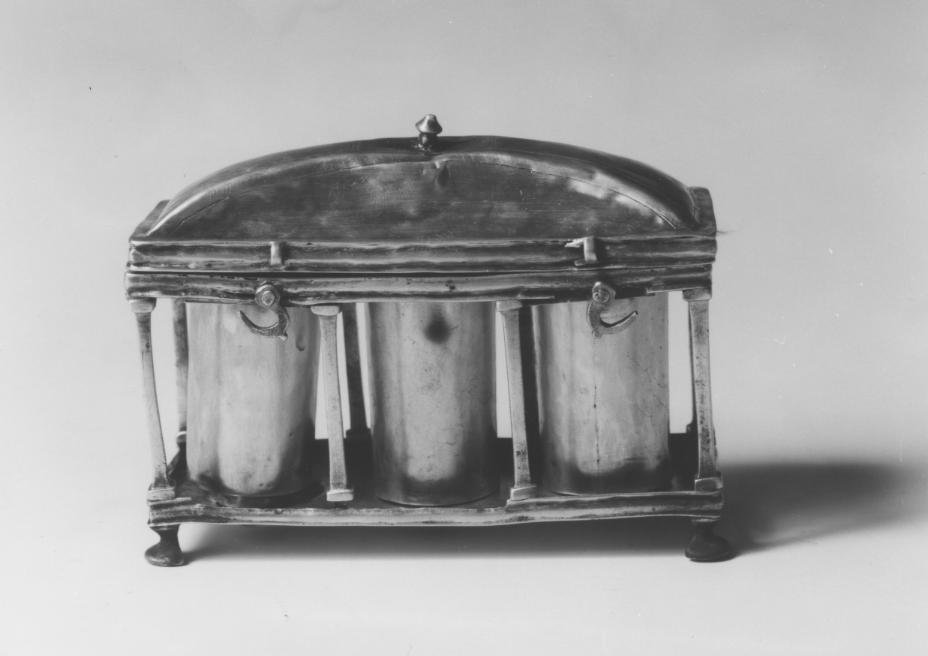 custodia - dei vasi per la riserva degli oli santi - bottega sarda (sec. XIX)