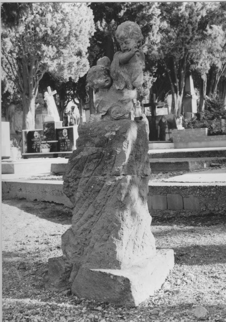 angioletti reggicartiglio (monumento funebre) - bottega sarda (sec. XIX)