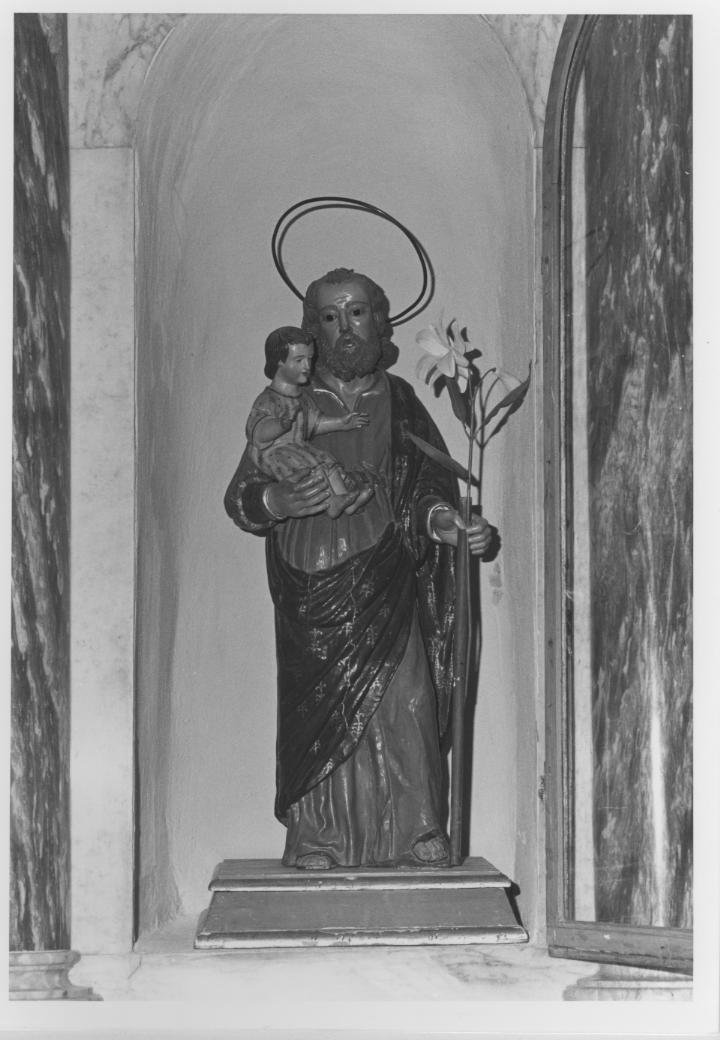 San Giuseppe e Gesù Bambino (statua) - bottega sarda (fine/inizio secc. XVIII/ XIX)