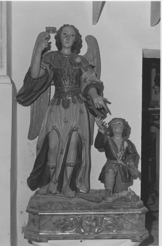 Tobia e San Raffaele arcangelo (gruppo scultoreo) - bottega sarda (sec. XVIII)