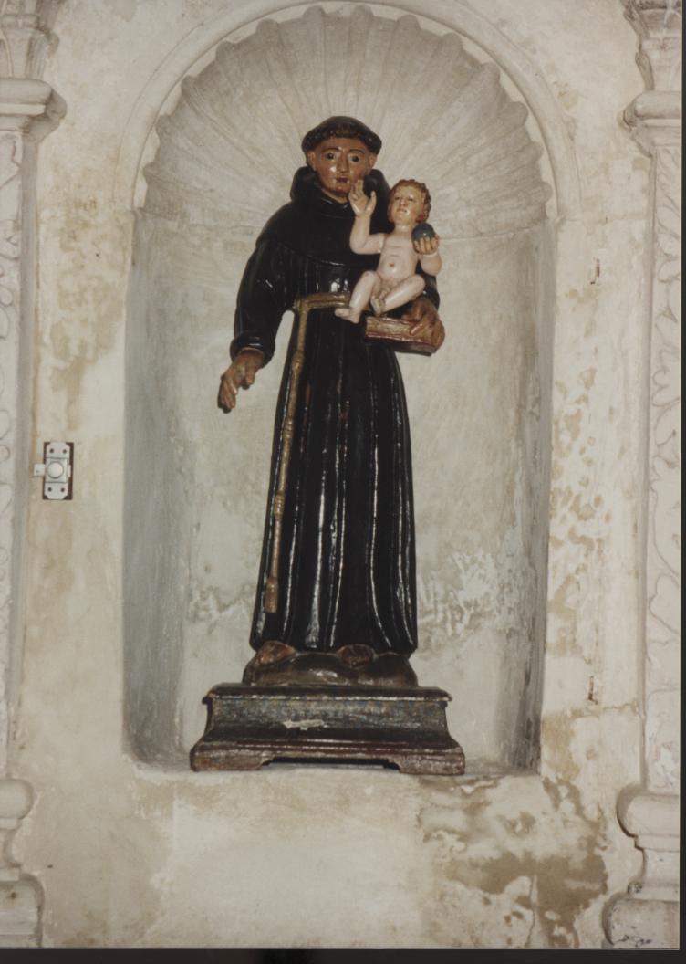 Sant'Antonio da Padova con il bambino (statua) - bottega sarda (prima metà sec. XVII)