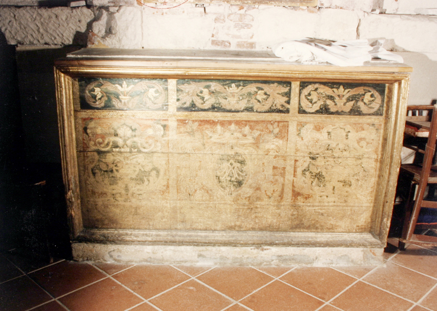 paliotto - a pannello piano - bottega sarda (sec. XVII)