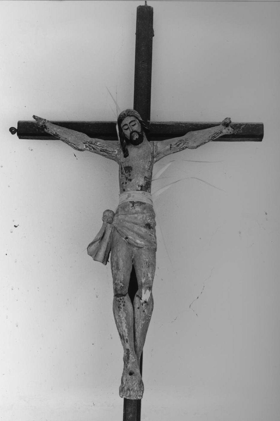 Cristo crocifisso (croce processionale) - bottega sarda (sec. XVIII)