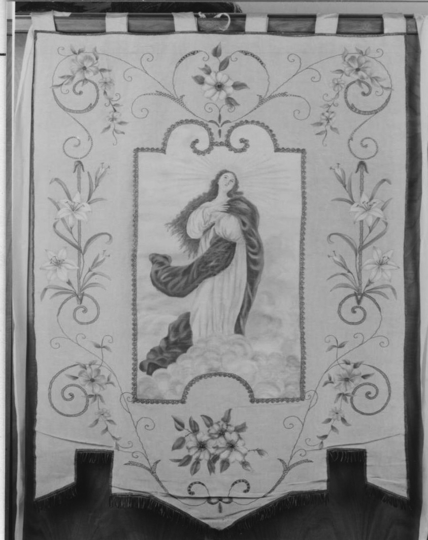 Madonna Assunta (stendardo processionale) - manifattura sarda (sec. XX)