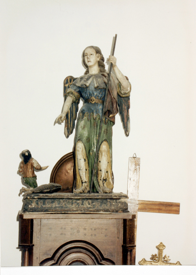 Tobia e San Raffaele arcangelo (statua) - bottega sarda (prima metà sec. XVII)