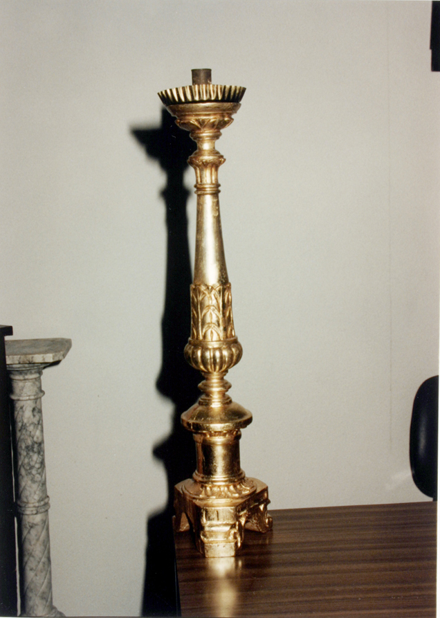 candelabro, serie - bottega sarda (seconda metà sec. XIX)