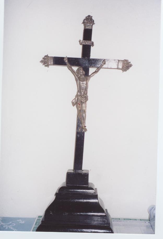 Cristo crocifisso (croce d'altare) - bottega sarda (secc. XVIII/ XIX)