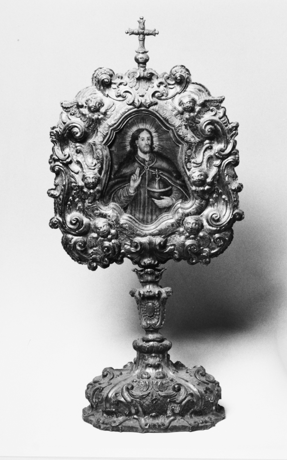 Cristo Pantocratore (pace - a medaglione) - bottega genovese (seconda metà sec. XVIII)