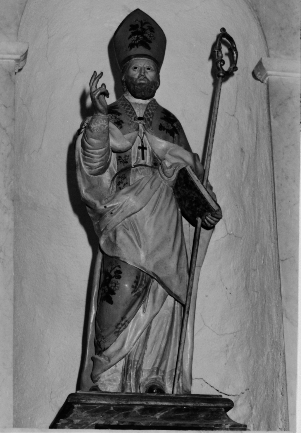 Santo vescovo (statua) - bottega sarda (fine/inizio secc. XVII/ XVIII)