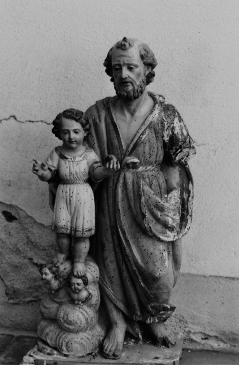 San Giuseppe e Gesù Bambino (statua) - bottega sarda (prima metà sec. XVIII)