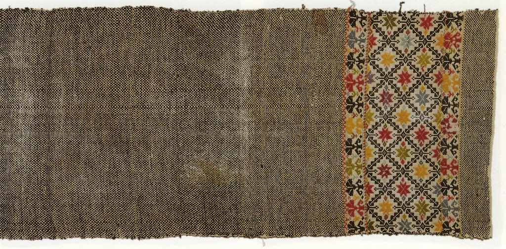 copricassa, tessuto di arredo domestico - manifattura sarda (sec. XIX)