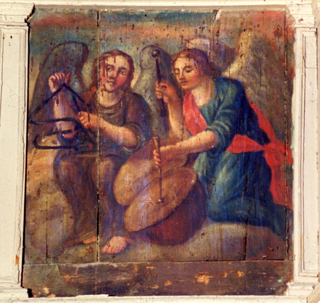 angeli musicanti (pannello, ciclo) - ambito sardo (prima metà sec. XVIII)