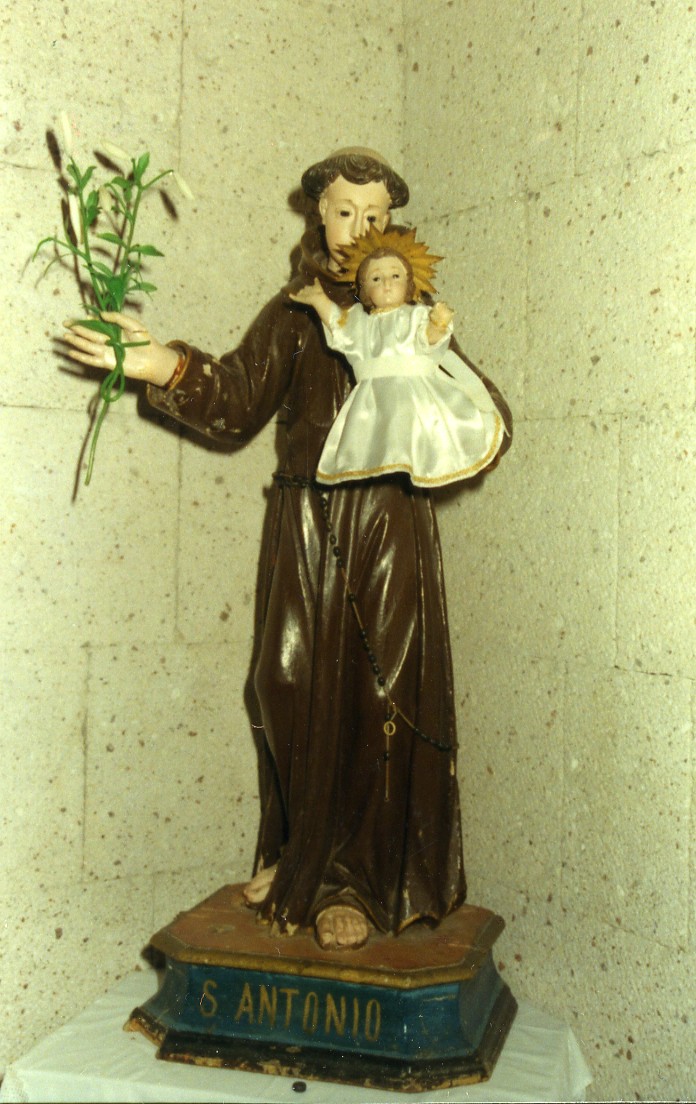 Sant'Antonio da Padova con Gesù Bambino (scultura) - ambito sardo iberico (prima metà sec. XVIII)