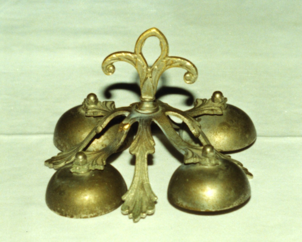 campanello d'altare multiplo - ambito italiano (fine/inizio secc. XIX/ XX)
