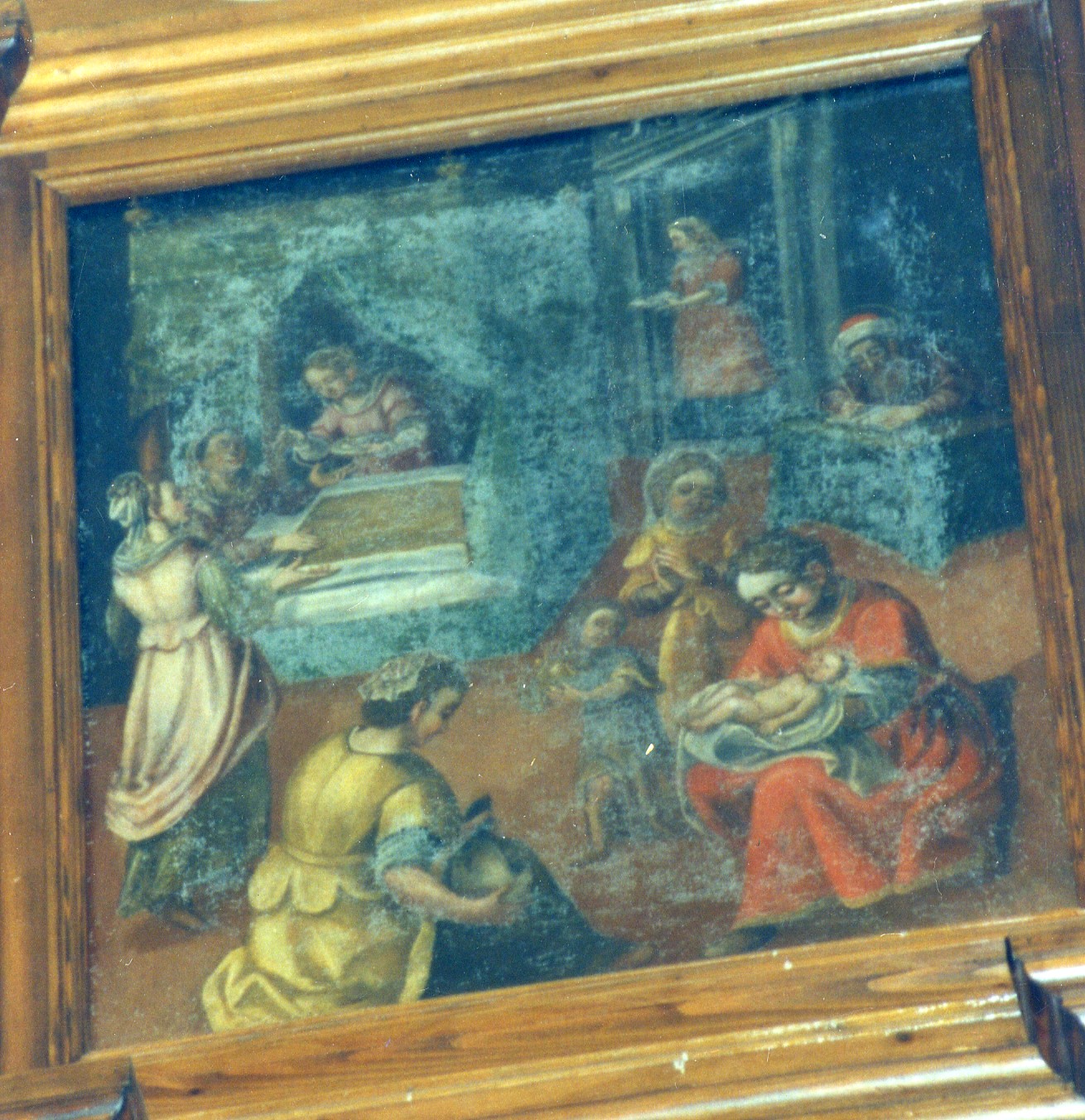 nascita di Maria Vergine (scomparto di polittico, ciclo) di Calvo Pantaleone (attribuito) (prima metà sec. XVII)