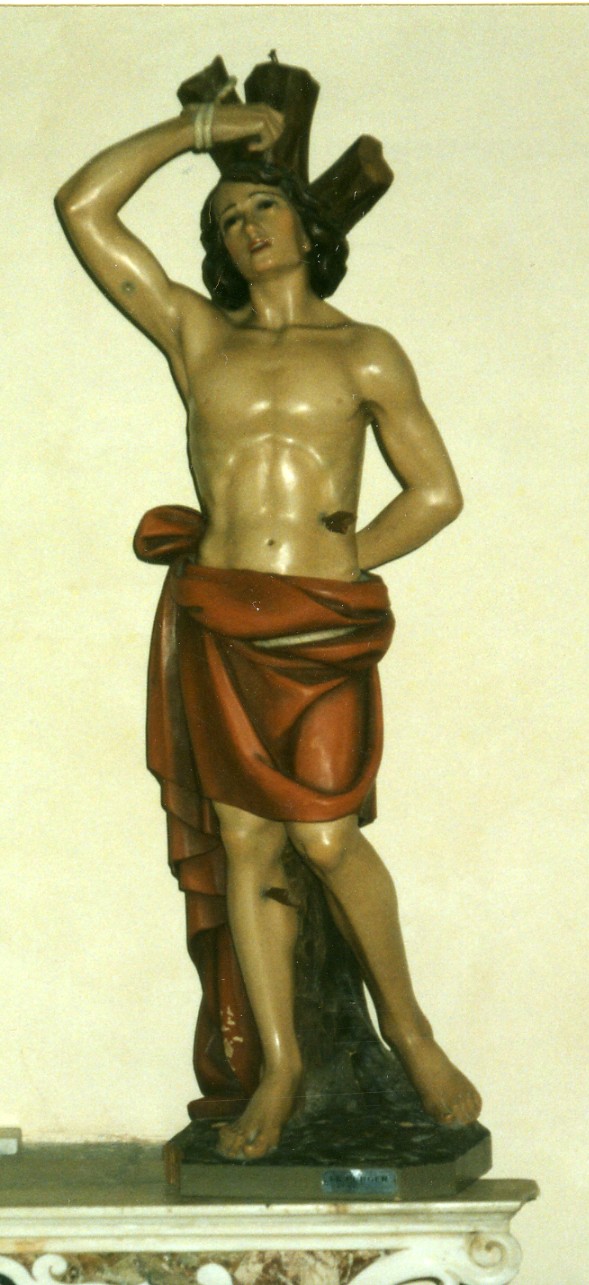 San Sebastiano (scultura) di Purgher J. B (primo quarto sec. XX)