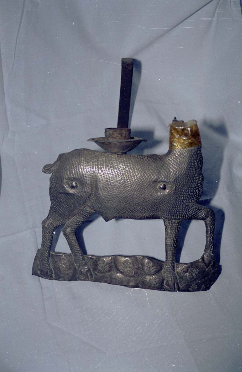 statuetta portacandelabro - ambito sardo (prima metà sec. XVIII)
