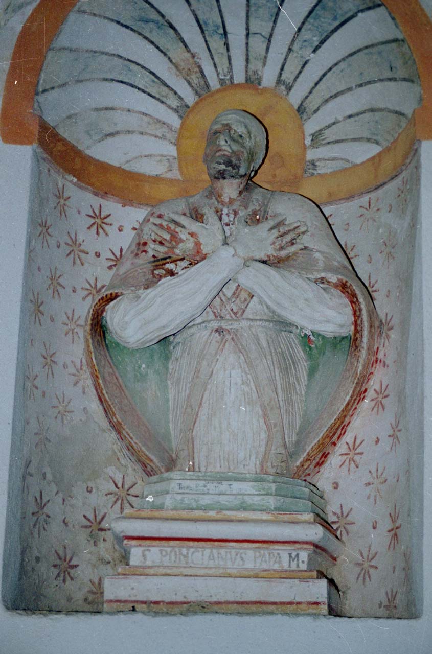 San Ponziano Papa (busto) di Corbellini Giovan Battista, Mutoni Ambrogio (inizio sec. XVIII)