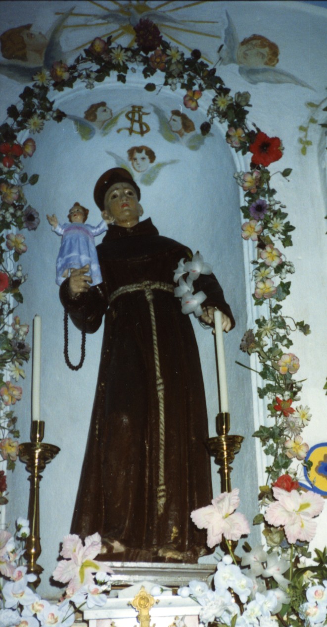 Sant'Antonio da Padova con Gesù Bambino (scultura) - bottega sarda (sec. XIX)