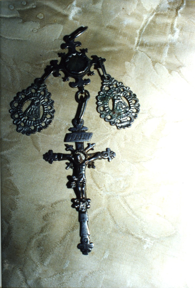 croce di corona di rosario, elemento d'insieme - bottega sarda (sec. XVI)