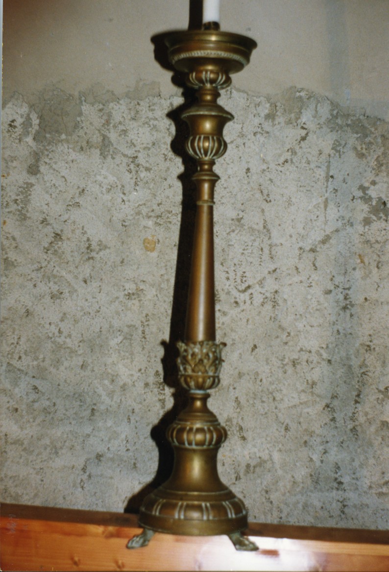 candeliere d'altare, serie - bottega italiana (sec. XIX)