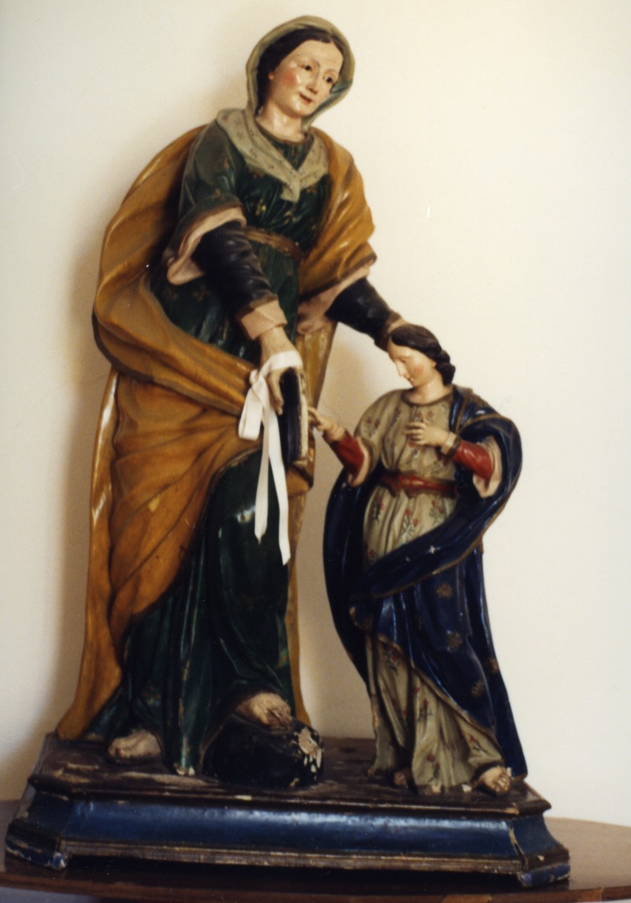 Sant'Anna insegna a leggere a Maria Vergine (gruppo scultoreo) - bottega napoletana (sec. XVIII)