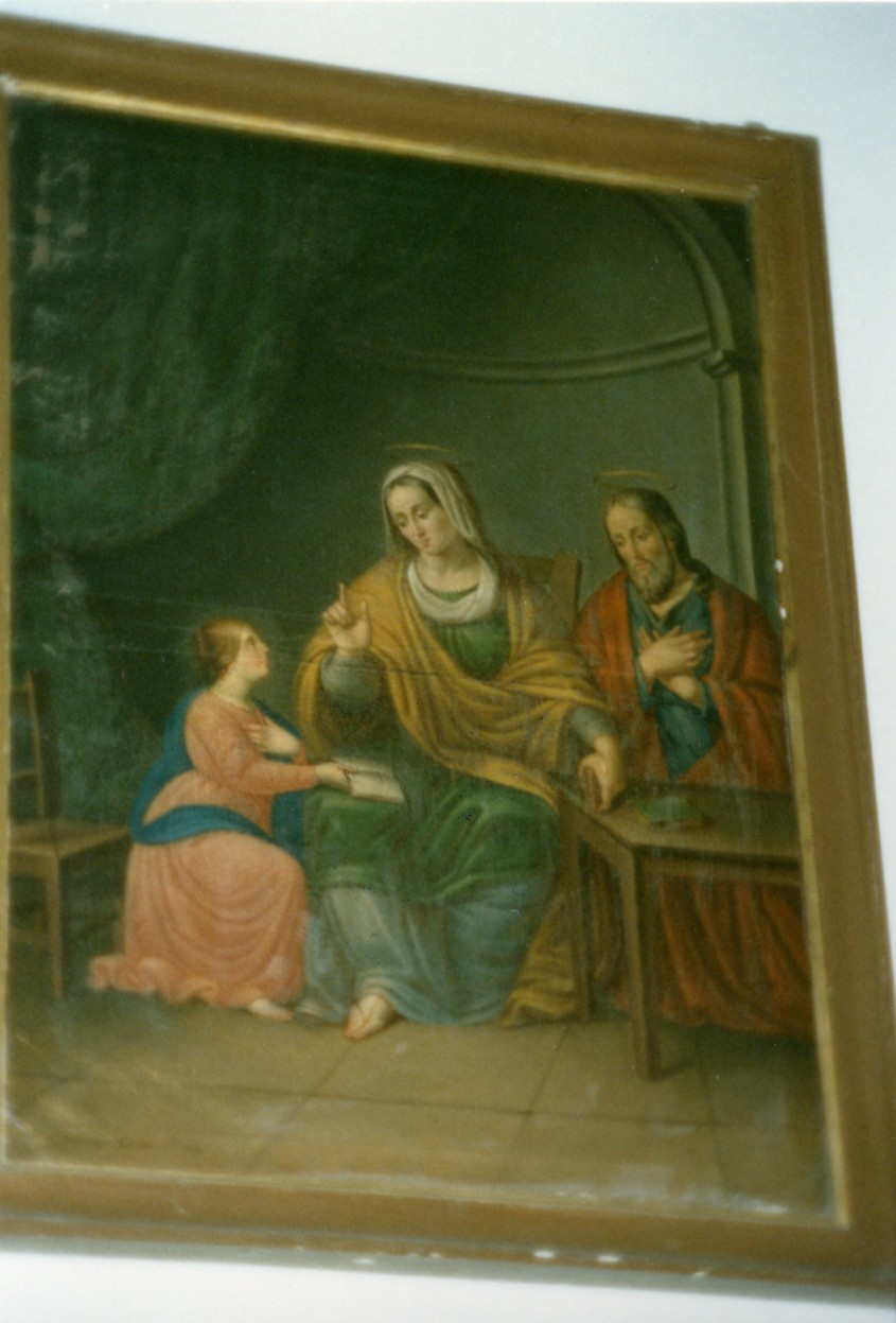 Maria Vergine bambina con Sant'Anna e San Gioacchino (dipinto) di Caboni Antonio (sec. XIX)