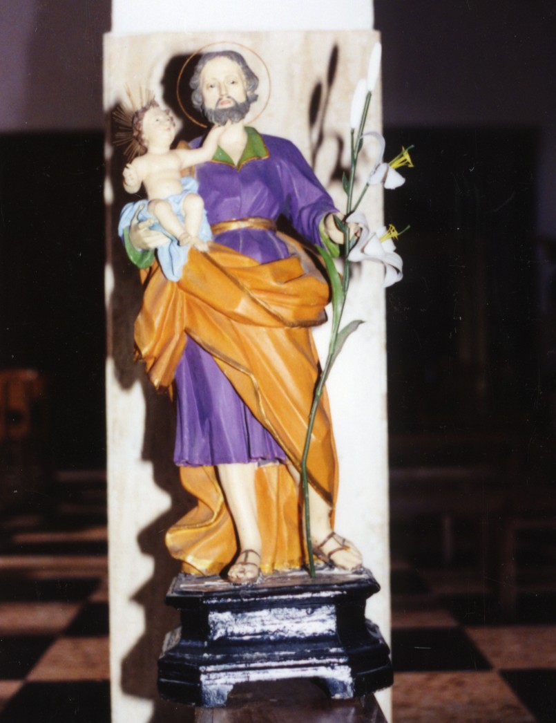 San Giuseppe e Gesù Bambino (statua) - bottega napoletana (fine/inizio secc. XVIII/ XIX)