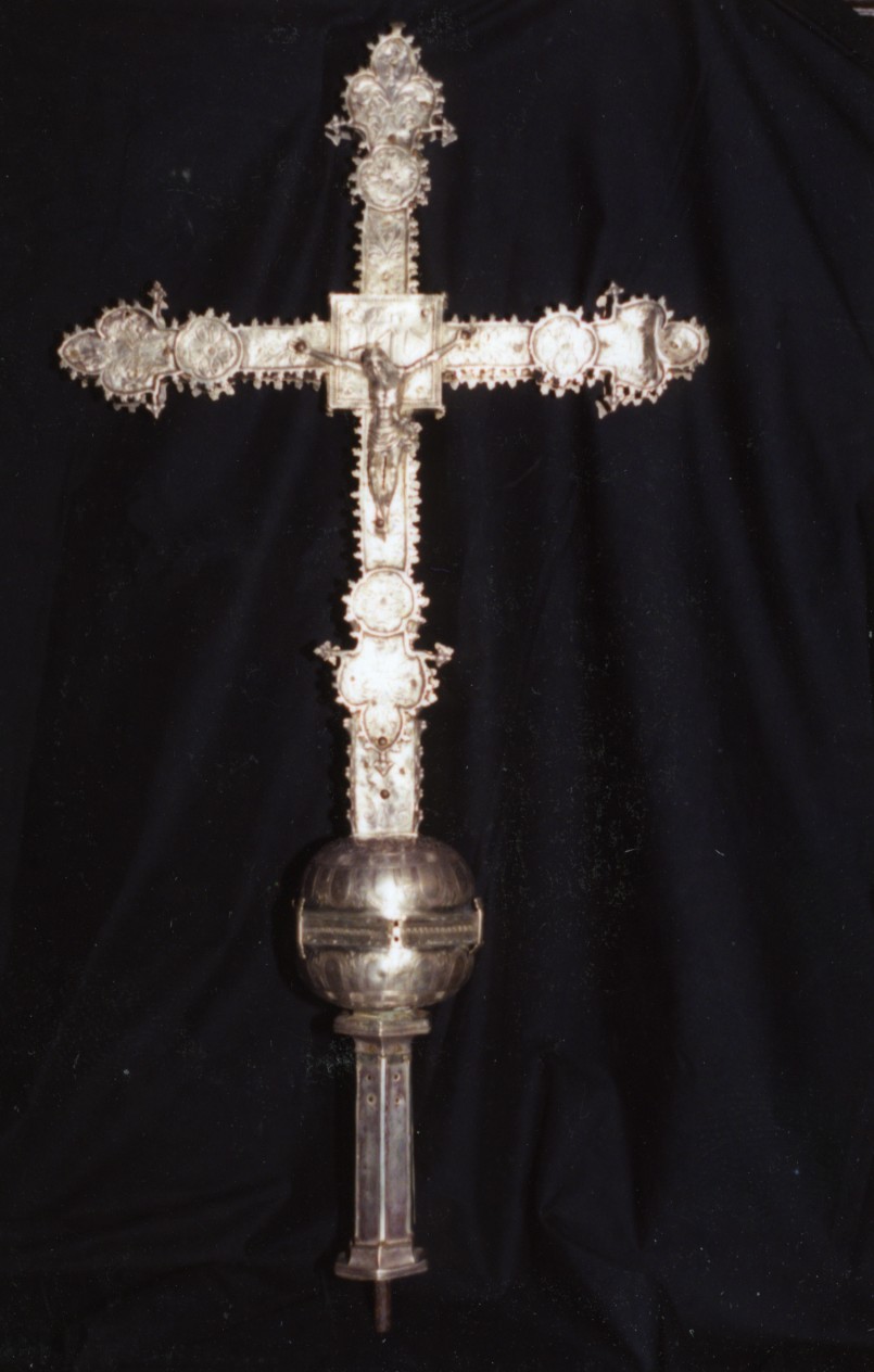 croce processionale - bottega cagliaritana (fine/inizio secc. XVI/ XVII)