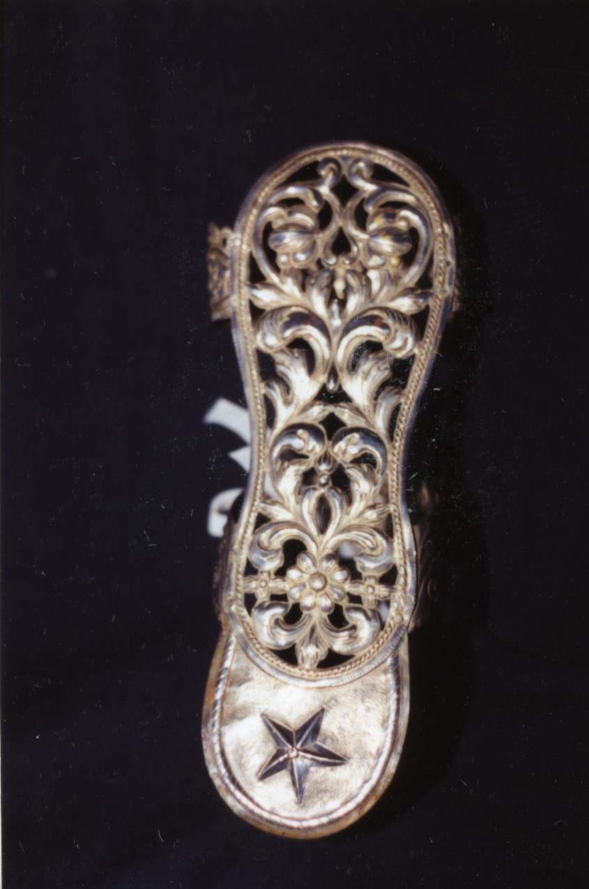 sandalo di statua, paio - bottega sarda (prima metà sec. XIX)