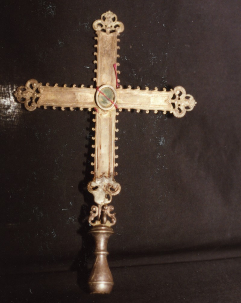 reliquiario - a croce - bottega sarda (secc. XVIII/ XIX)