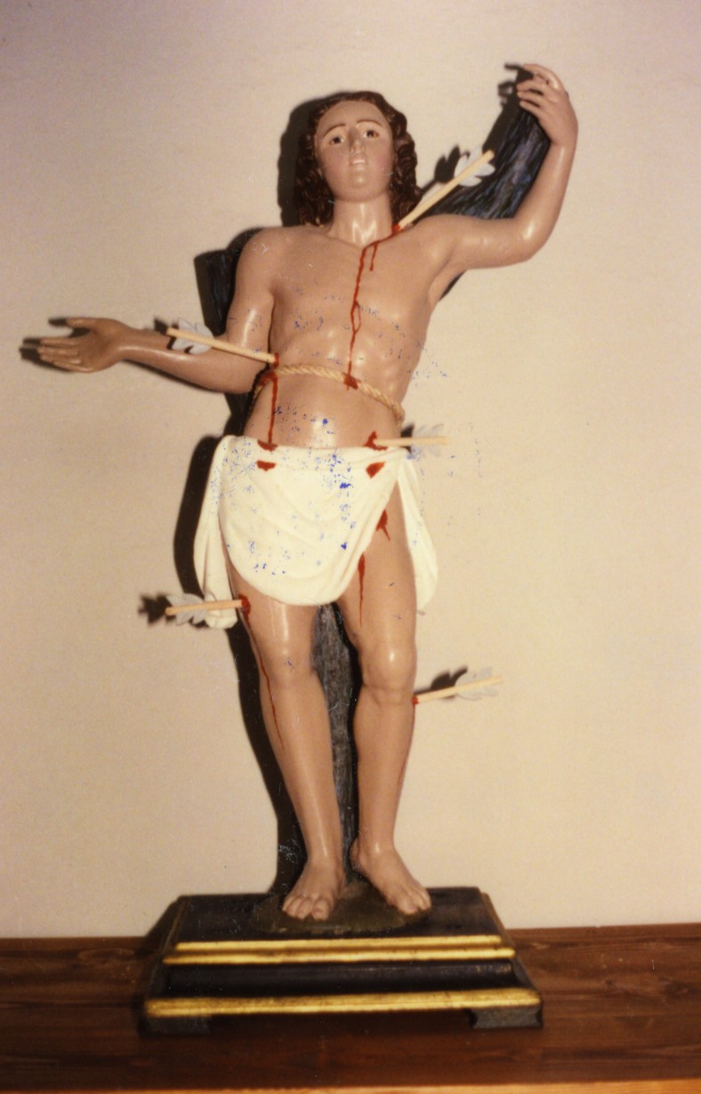martirio di San Sebastiano (scultura) - bottega sarda (metà sec. XVII)