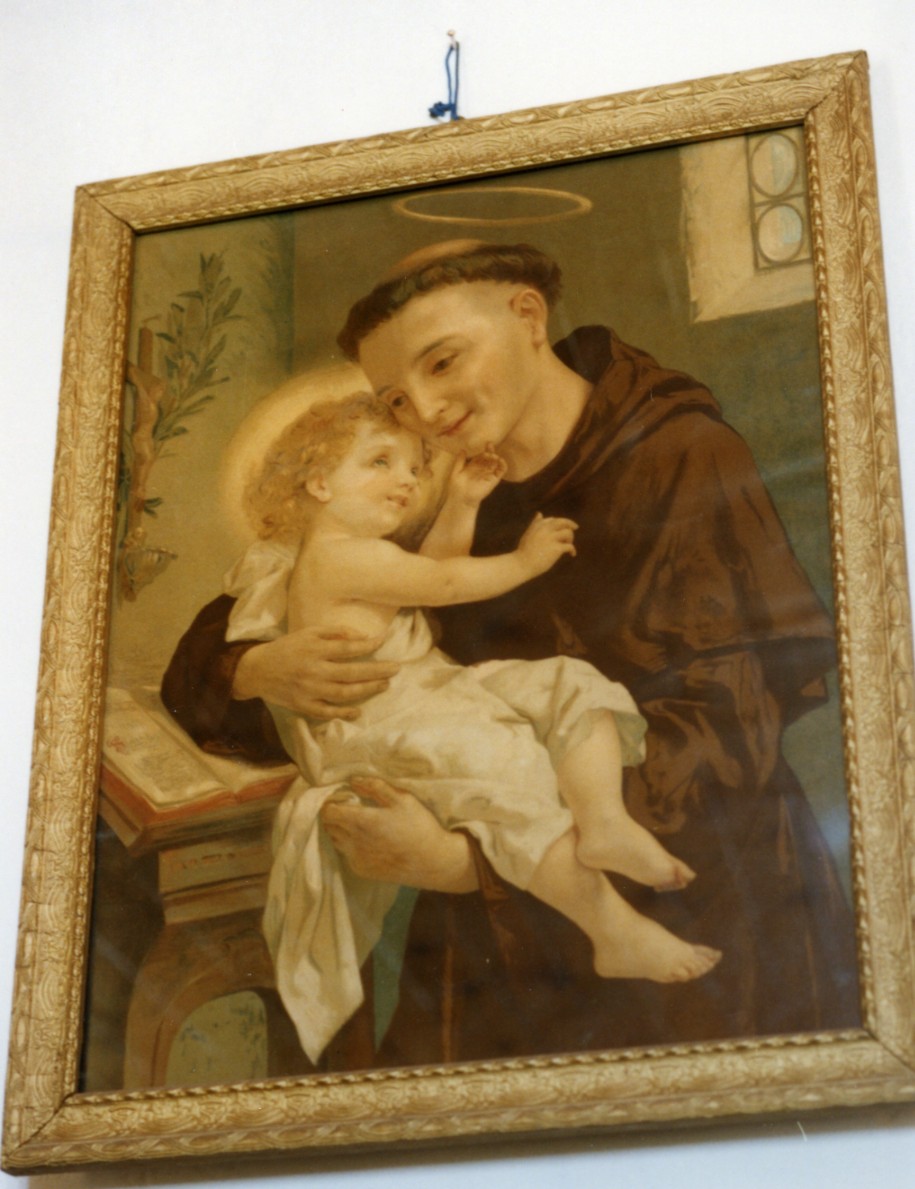 Sant'Antonio da Padova con Gesù Bambino (dipinto) - bottega sarda (primo quarto sec. XX)