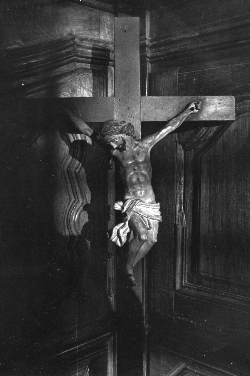 Cristo crocifisso (crocifisso di sacrestia) - bottega italiana (sec. XVIII)