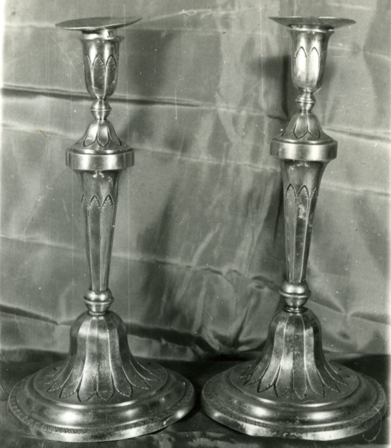 candelabro, serie - bottega genovese (terzo quarto sec. XIX)