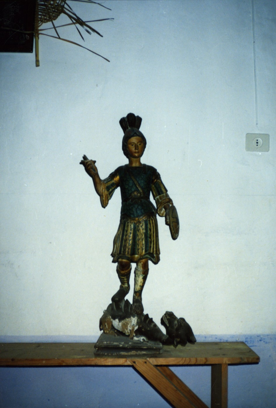 San Michele Arcangelo combatte il drago (scultura) - bottega sarda (sec. XVIII)