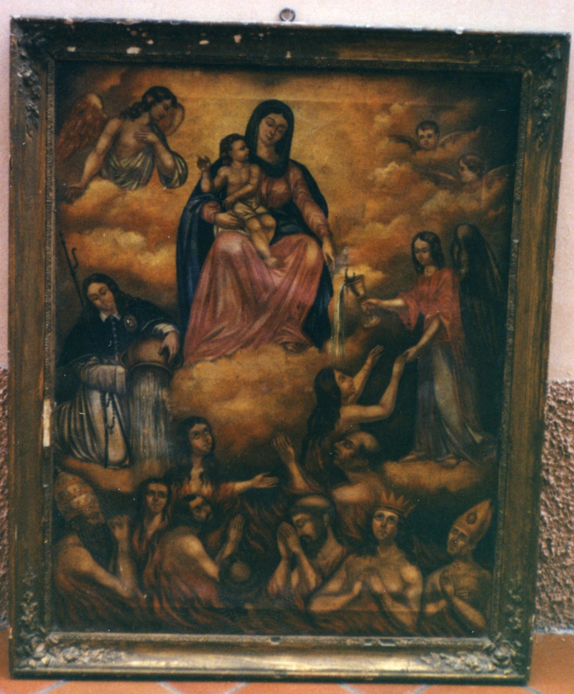 Madonna con Bambino, santi e anime del purgatorio (dipinto) - ambito sardo (sec. XVIII)