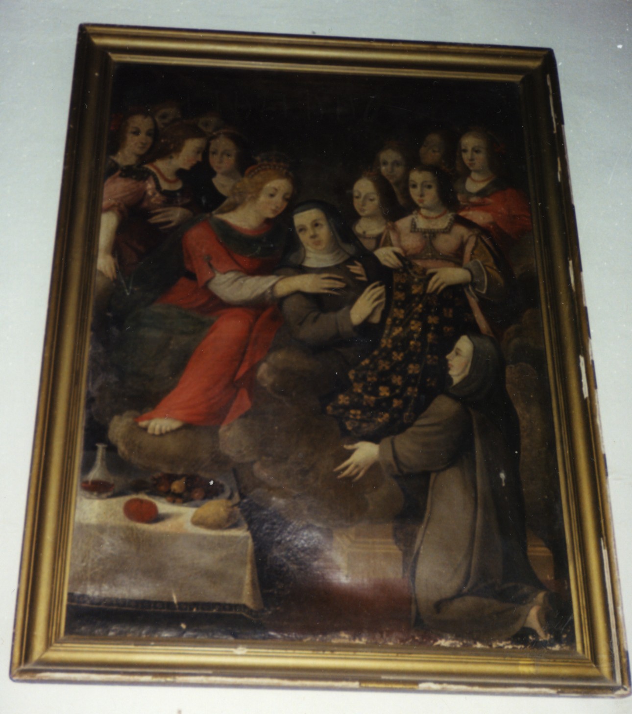 donne in un interno (dipinto) - ambito sardo (fine/inizio secc. XVII/ XVIII)