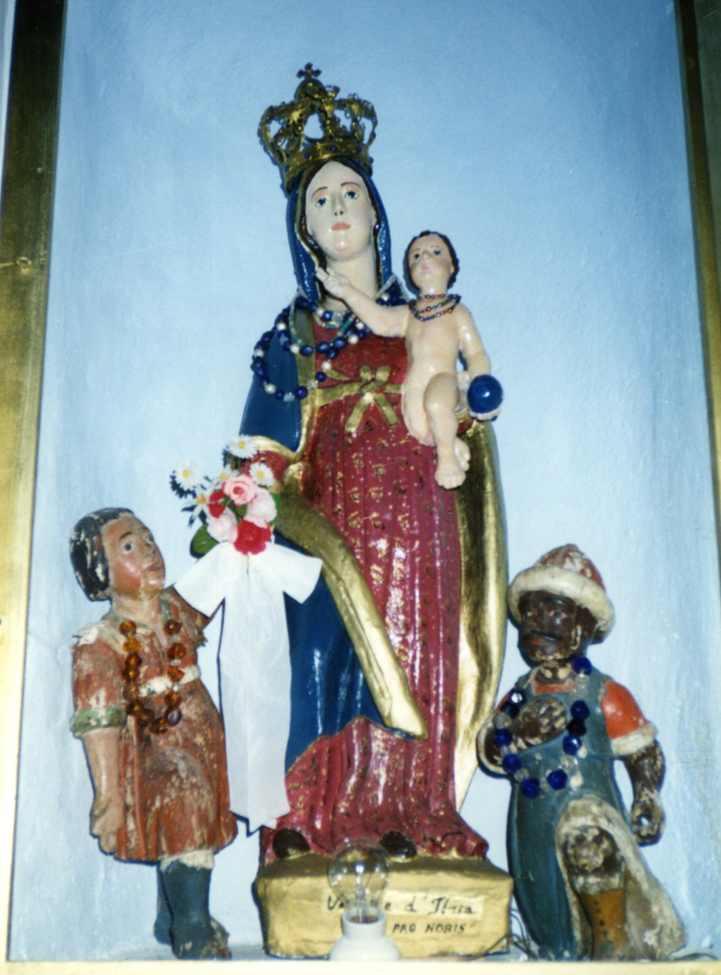 Madonna d'Itria con Gesù Bambino ed un turco e un cristiano (scultura) - bottega italiana (secc. XVIII/ XIX)