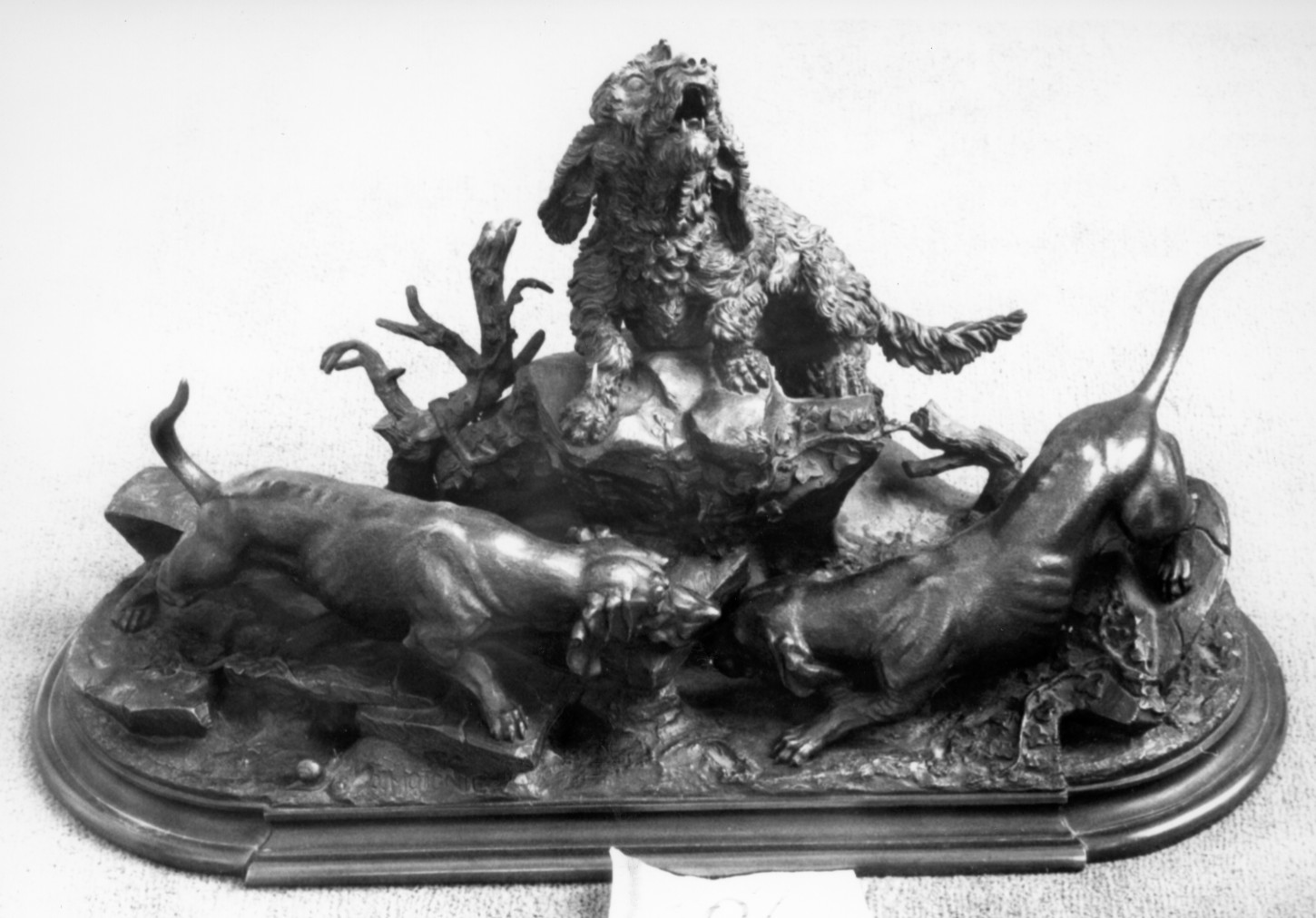 cani da caccia (scultura) - ambito francese (seconda metà sec. XIX)
